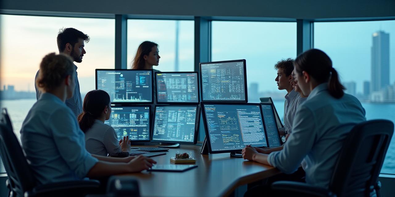 Engineers working on logistics systems